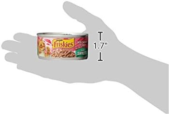 Friskies Wet Cat Food, Savory Shreds With Salmon In Sauce, 5.5 Oz Can