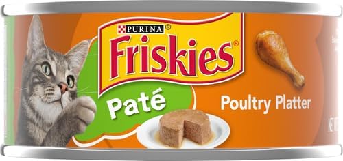 Friskies Wet Cat Food, Classic Pate Poultry Platter, 5.5 Oz Can