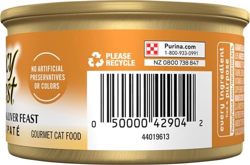 Fancy Feast Liver & Chicken Gourmet Cat Food, 3 oz Can