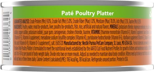 Friskies Wet Cat Food, Classic Pate Poultry Platter, 5.5 Oz Can