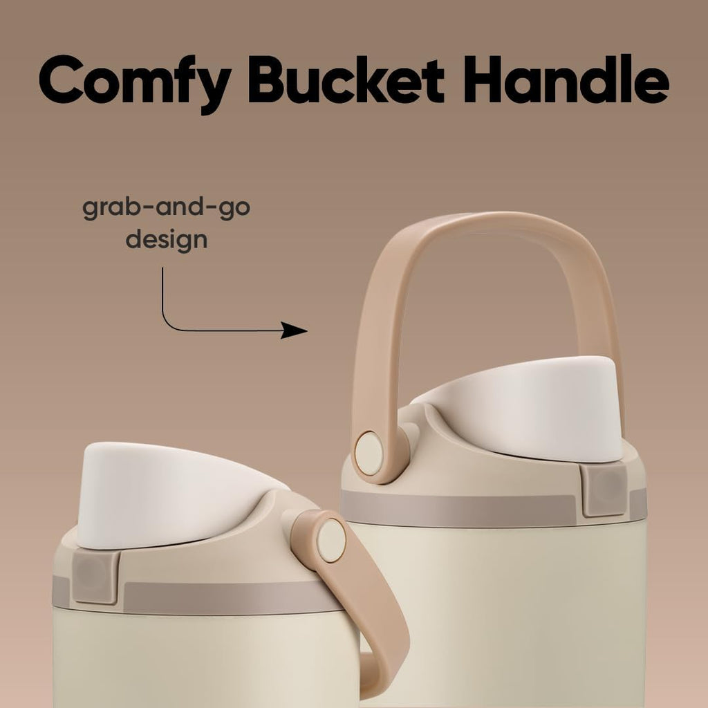 Owala FreeSip Sway Insulated Stainless Steel Water Bottle with Two-Way Spout, Built-In Straw and Bucket Handle, Made for Travel, School, and Sports, 30oz, BPA Free, Leak Proof, Lightly Toasted