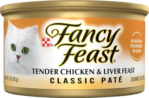 Fancy Feast Liver & Chicken Gourmet Cat Food, 3 oz Can