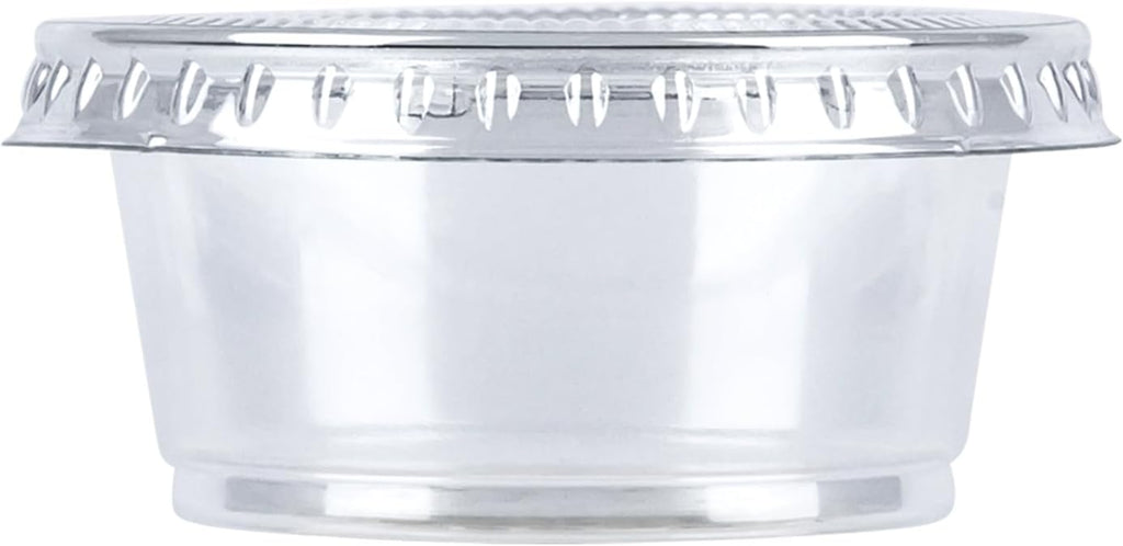 Disposable Plastic To-Go Cups and Lids, Mini, 2oz, 50 Count