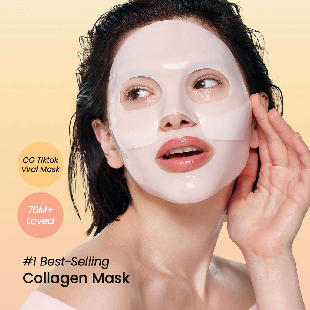 **BIODANCE Bio-Collagen Real Deep Mask, Hydrating Overnight Hydrogel Mask, Pore Minimizing, Elasticity, Plumping Improvement, Korean Skincare | 1.19oz(34g) x 4ea