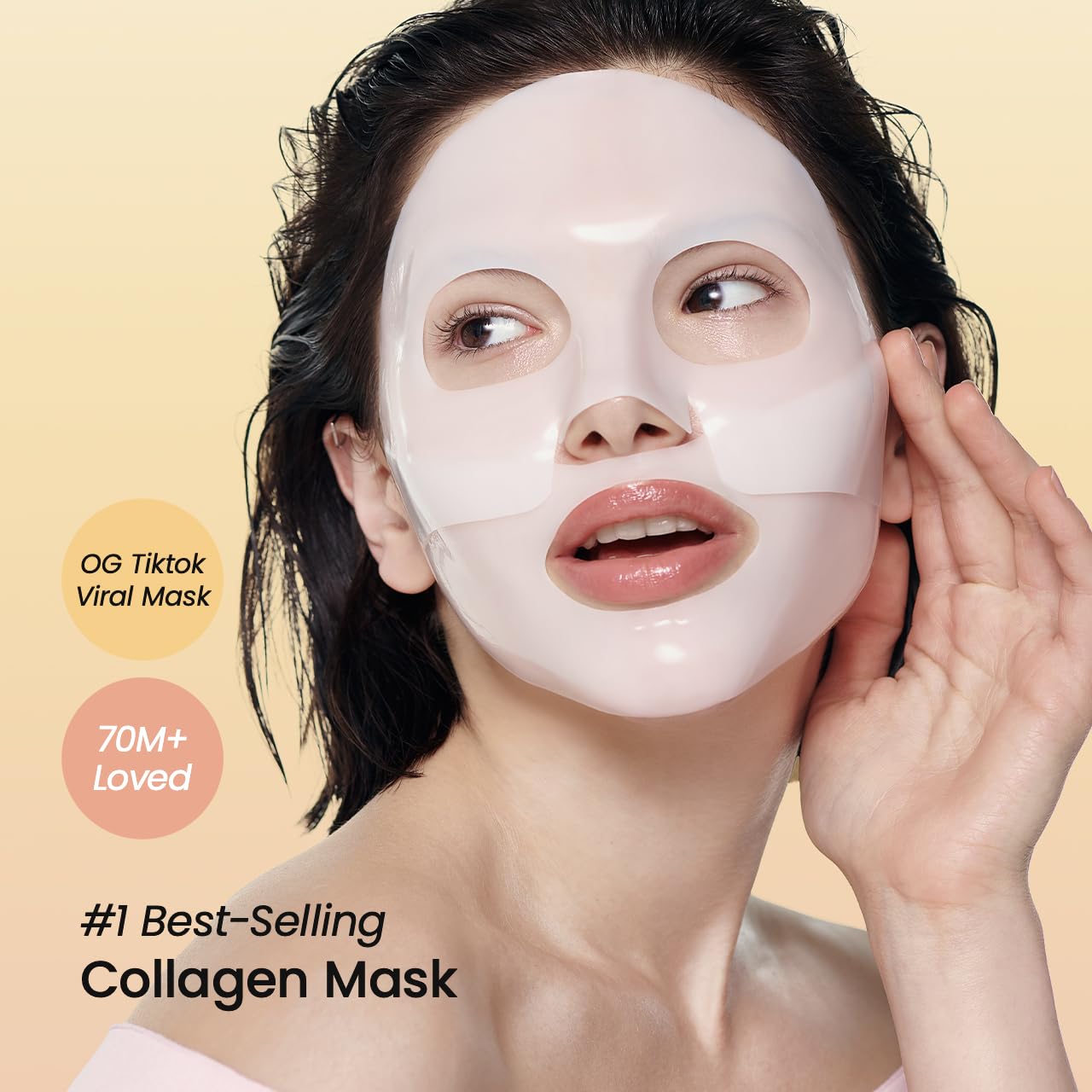 **BIODANCE Bio-Collagen Real Deep Mask, Hydrating Overnight Hydrogel Mask, Pore Minimizing, Elasticity, Plumping Improvement, Korean Skincare | 1.19oz(34g) x 4ea
