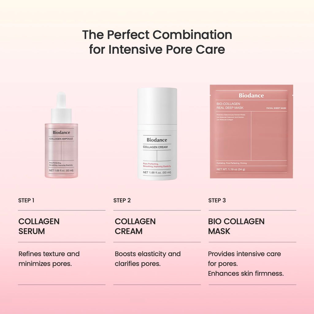 **BIODANCE Bio-Collagen Real Deep Mask, Hydrating Overnight Hydrogel Mask, Pore Minimizing, Elasticity, Plumping Improvement, Korean Skincare | 1.19oz(34g) x 4ea