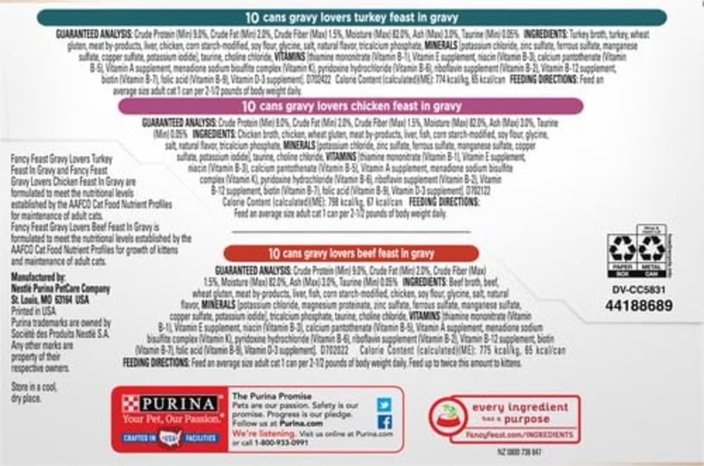 **Purina Fancy Feast - Gourmet Gravy Lovers Cat Food Variety Pack™