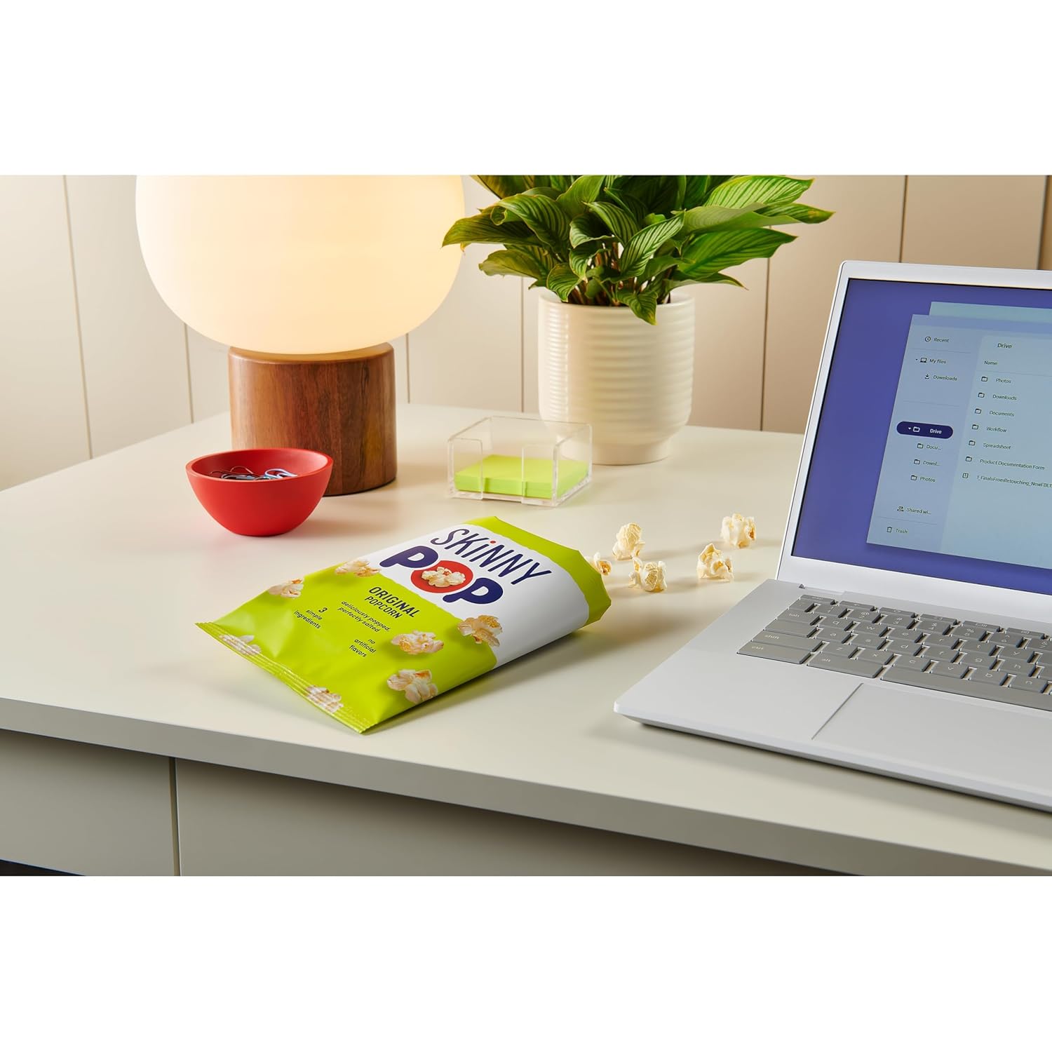 SkinnyPop Popcorn, Original, Whole Grain, Dairy-Free Snack, 0.65oz Bags (30ct)