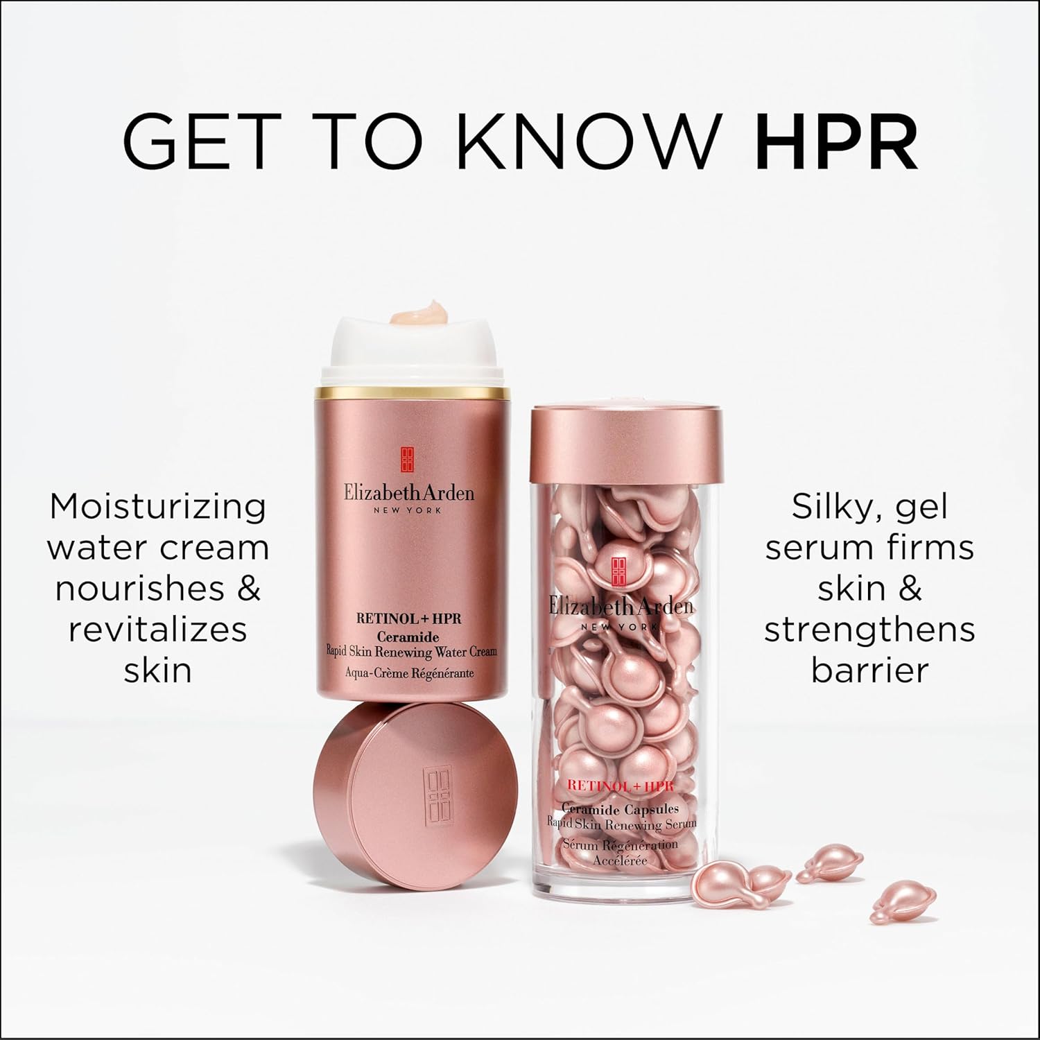Elizabeth Arden Retinol + HPR Ceramide Rapid Skin Renewing Anti-Aging Face Serum Capsules, Fine Lines & Wrinkles Treatment with Peptides, Vitamin E, & Niacinamide