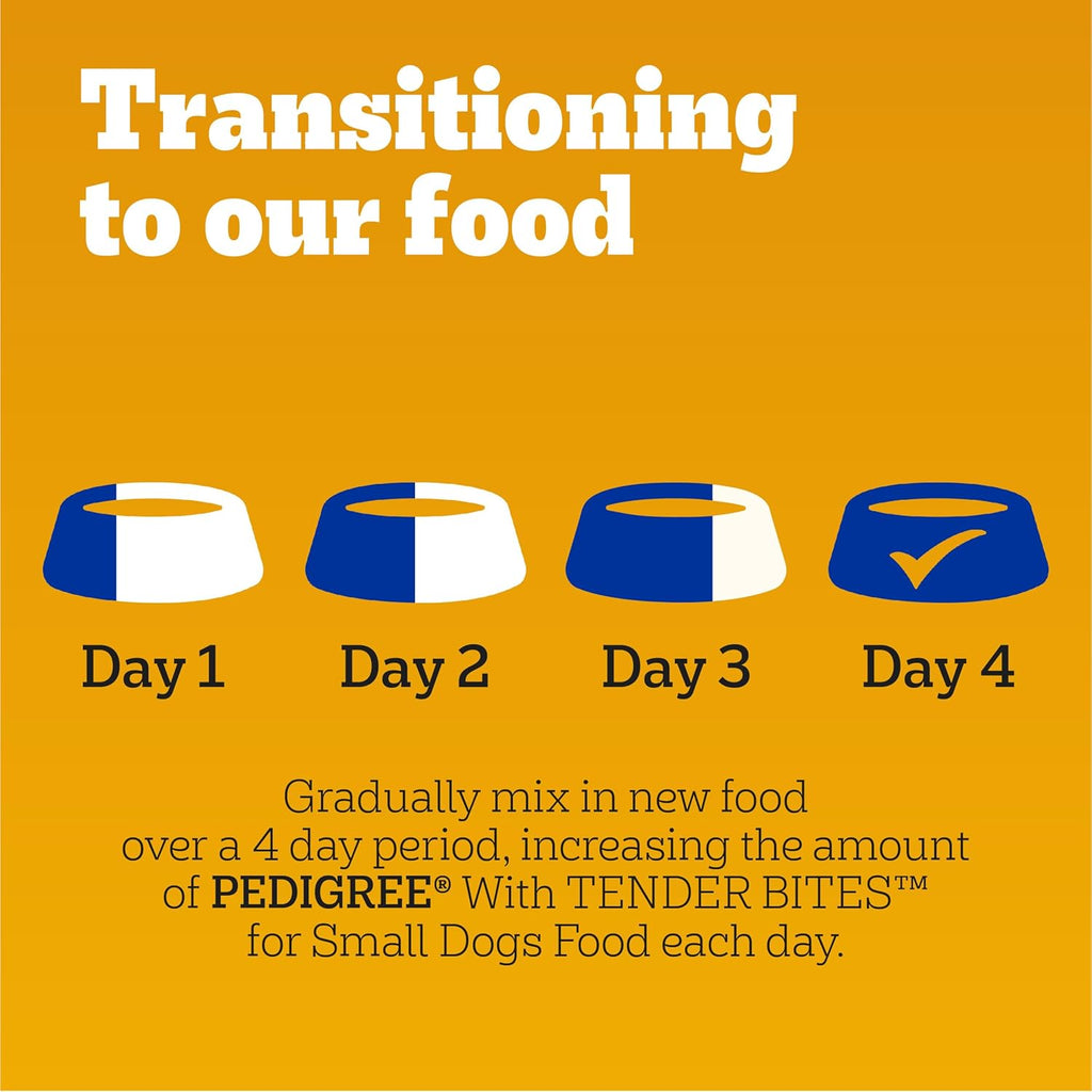 Pedigree with Tender Bites for Small Dogs Adult Dry Dog Food, Chicken and Steak Flavor, 3.5 lb. Bag