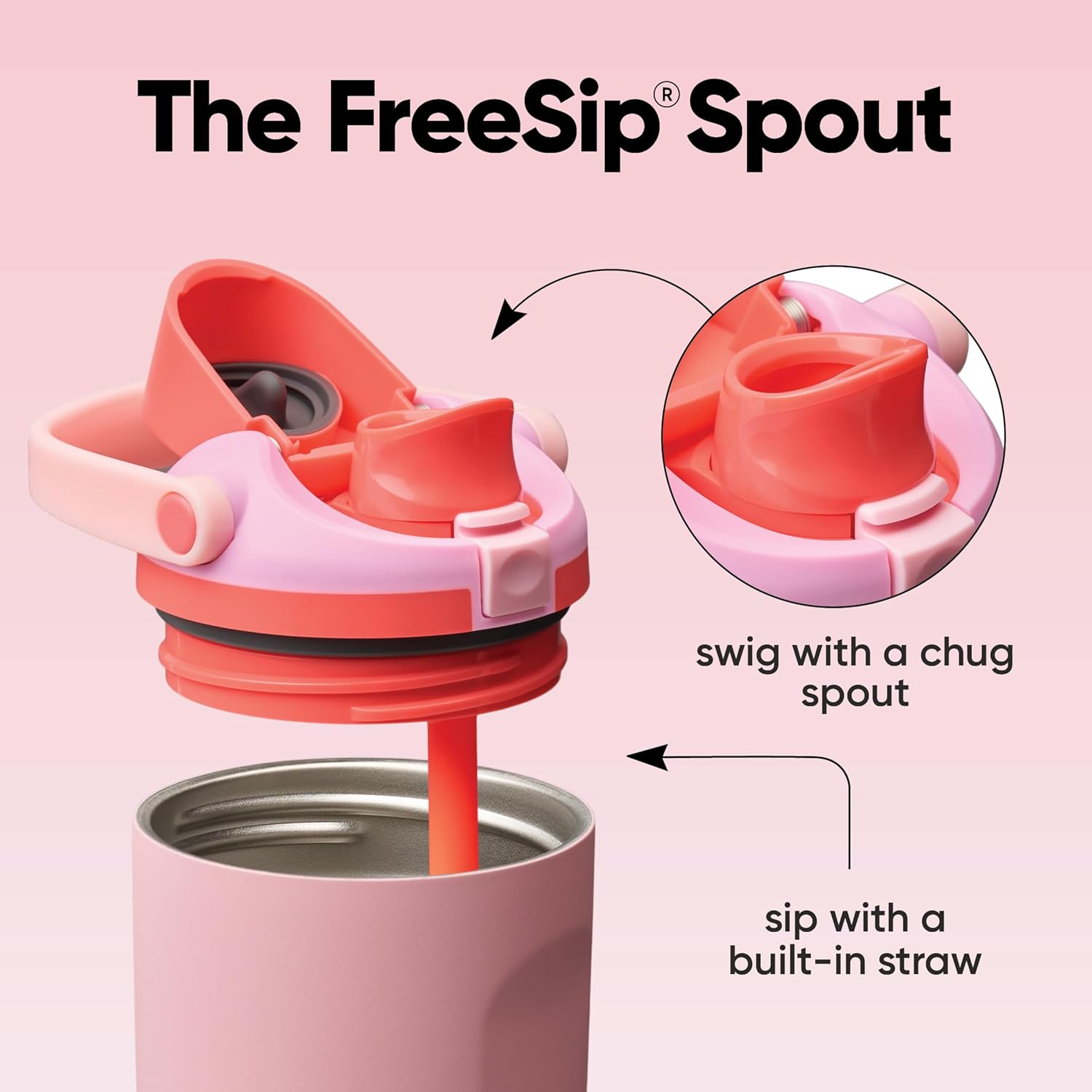 Owala FreeSip Sway - Stainless Steel - 30-oz. - Pink Angel Food Cake