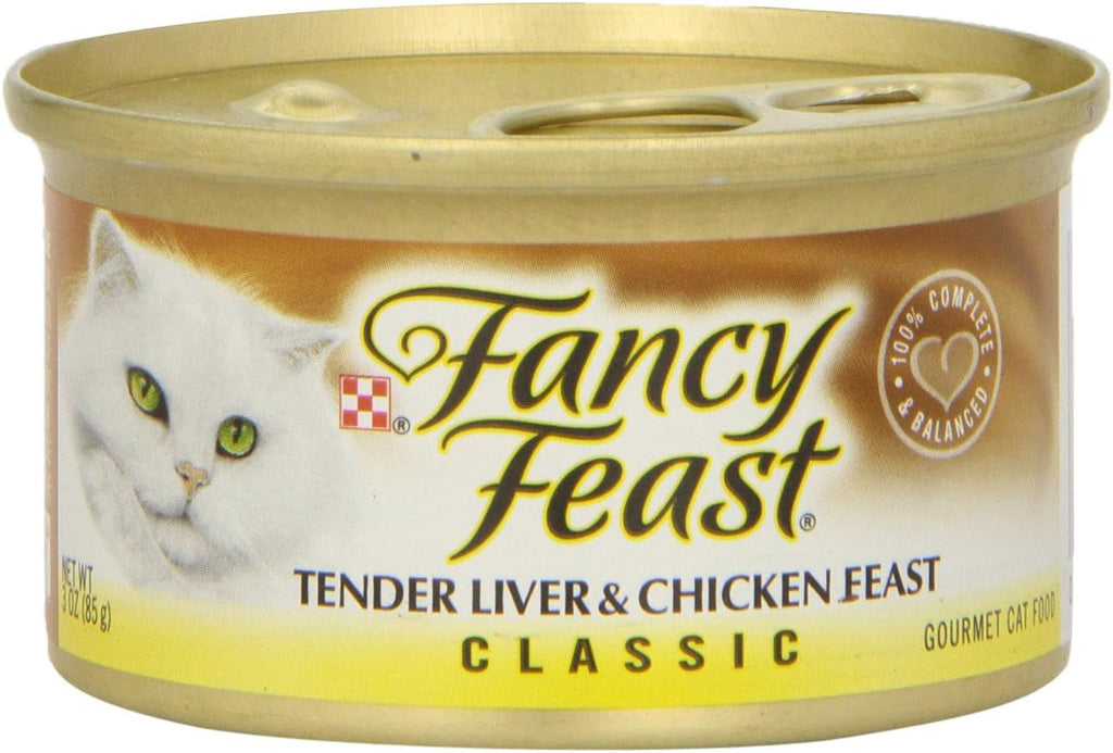 Fancy Feast Liver & Chicken Gourmet Cat Food, 3 oz Can