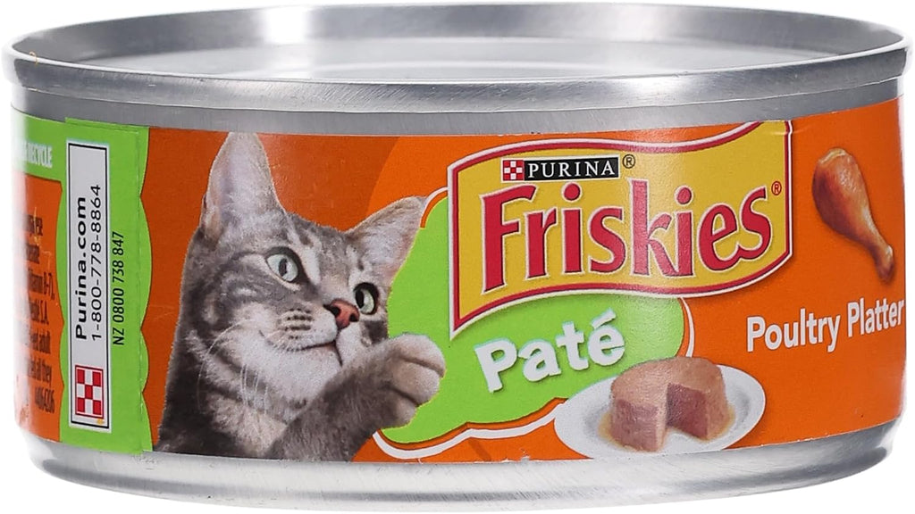 Friskies Wet Cat Food, Classic Pate Poultry Platter, 5.5 Oz Can