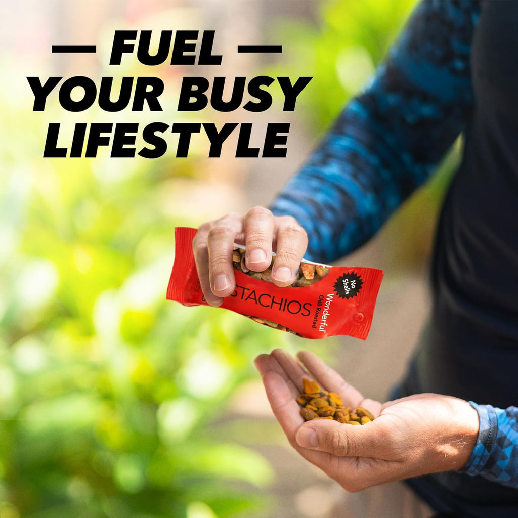 Wonderful Pistachios No Shells, 3 Flavors Mixed Variety Pack of 9 (0.75 Ounce), Roasted & Salted Nuts (4), Chili (3), Honey (2), Protein Snacks, Gluten Free, Pantry Staples, Healthy Snacks Variety Pack for Adults, Stocking Stuffers