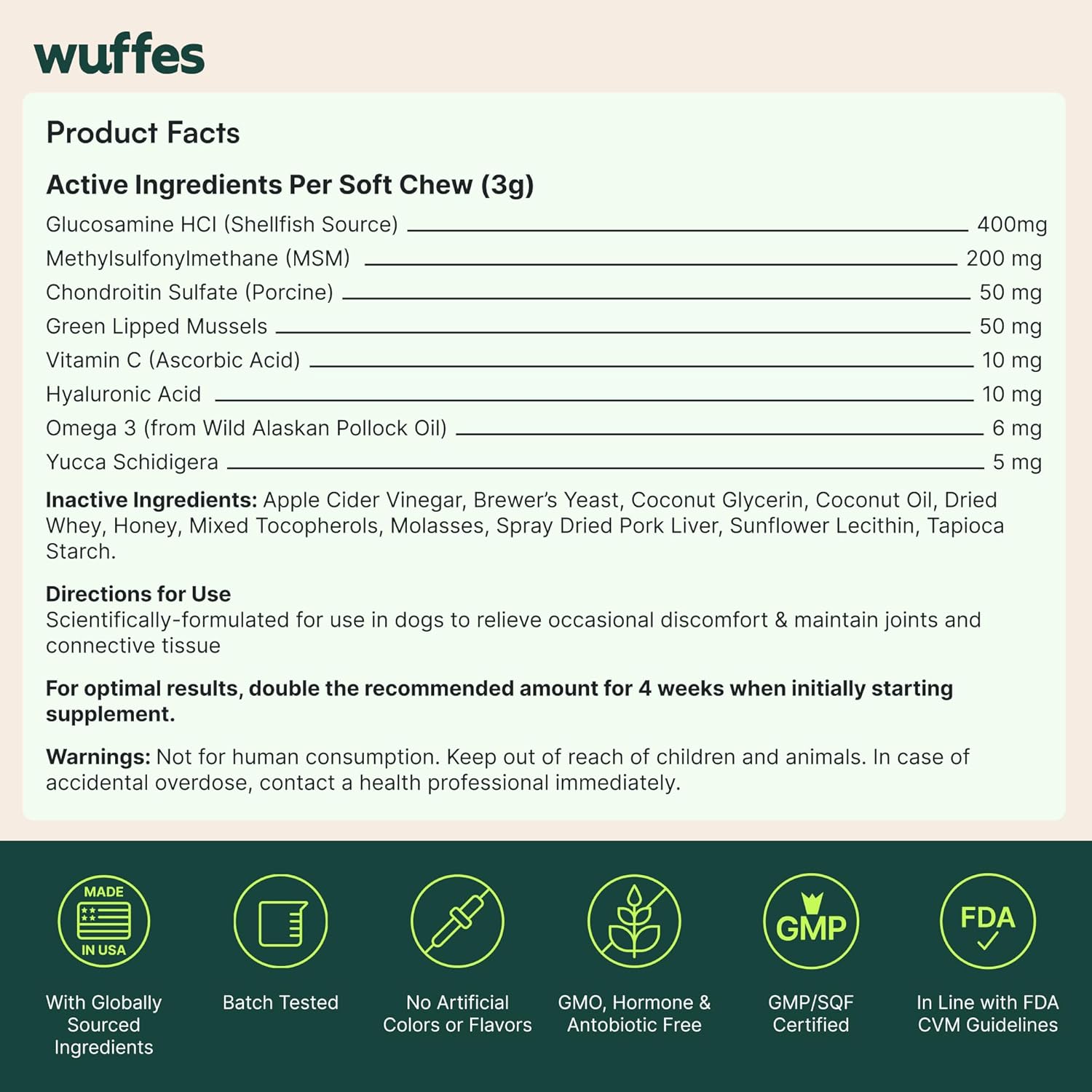 Wuffes Advanced Joint Care Chews™