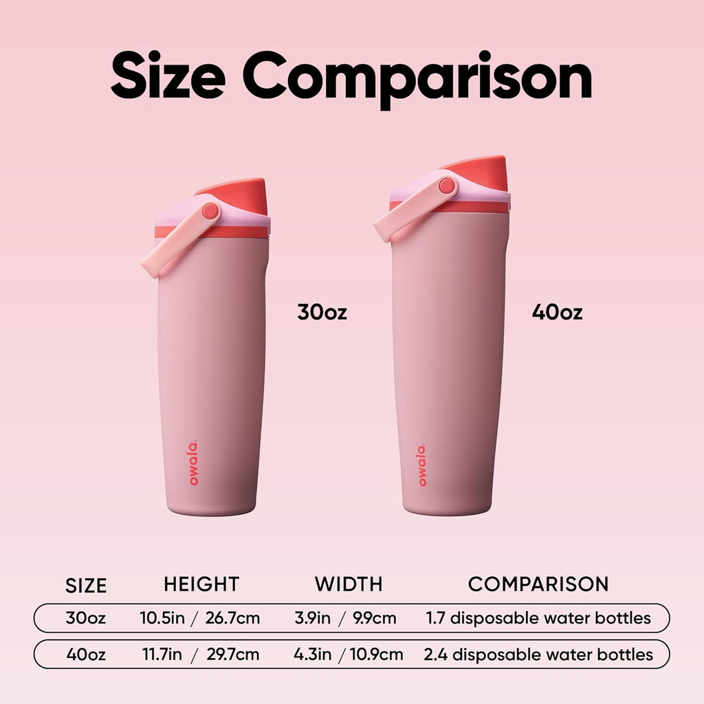 Owala FreeSip Sway - Stainless Steel - 30-oz. - Pink Angel Food Cake