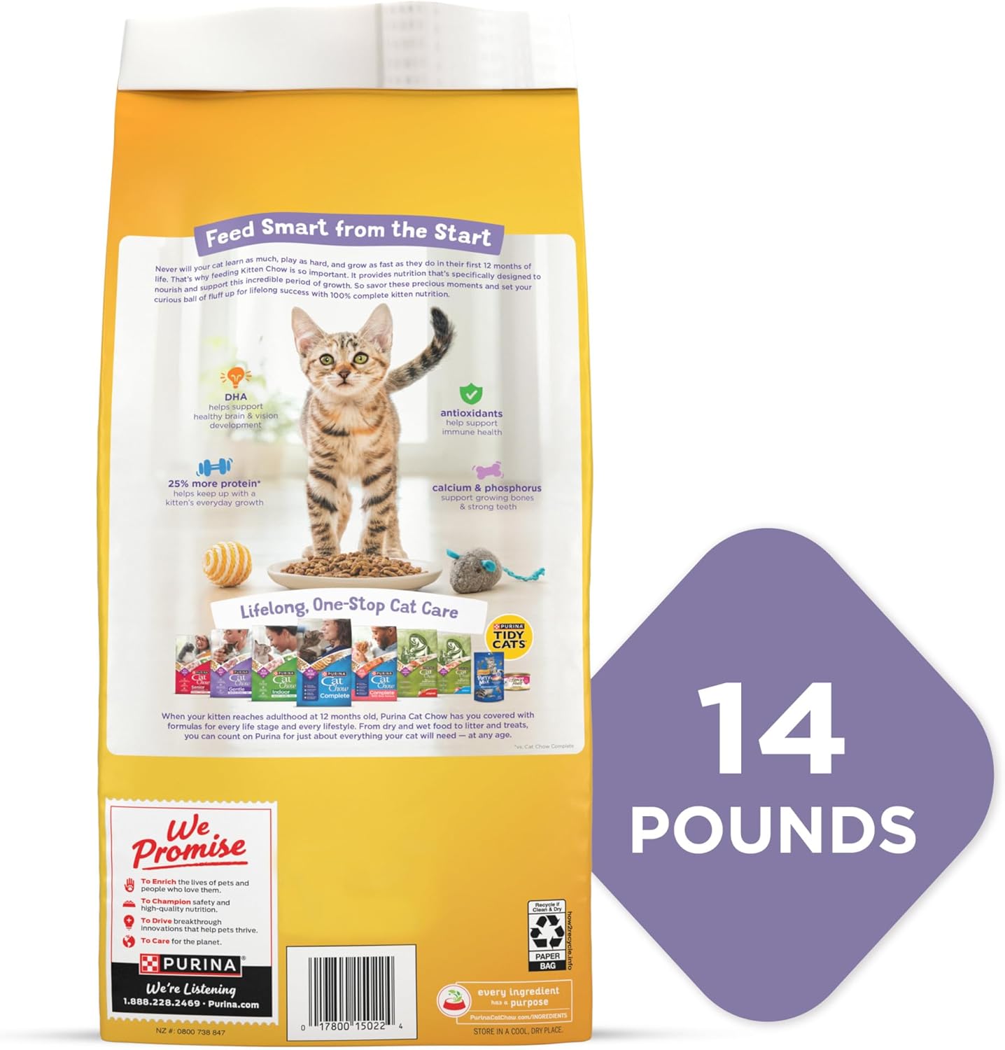 Purina Kitten Chow Dry Cat Food - Premium Kitten Nourishment™
