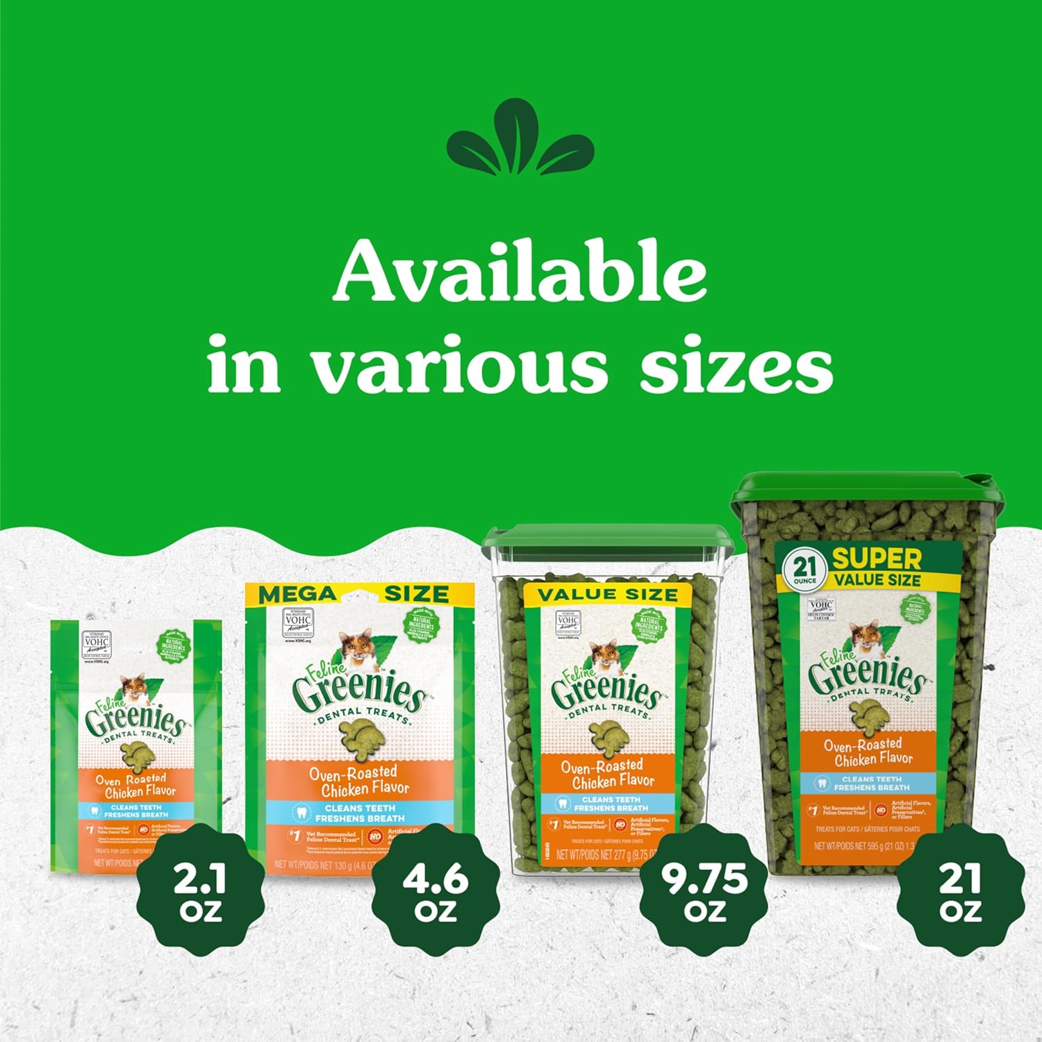 Greenies™ Feline Dental Treats – Oven Roasted Chicken Flavor™