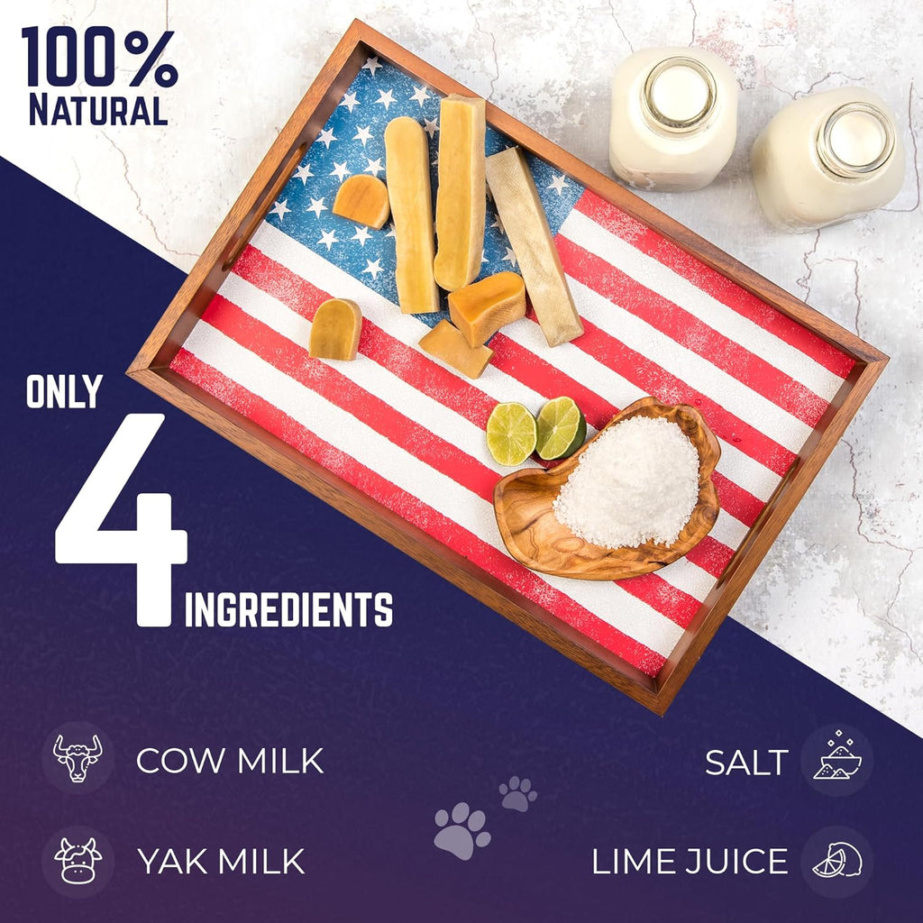 Devil Dog Pet Co. Himalayan Yak Cheese Dog Chews, Large - 1 Pack, 100% Natural & Healthy, Lactose-Free, Long-Lasting Dog Treats, Premium Yak Milk Chew Bones for Dogs