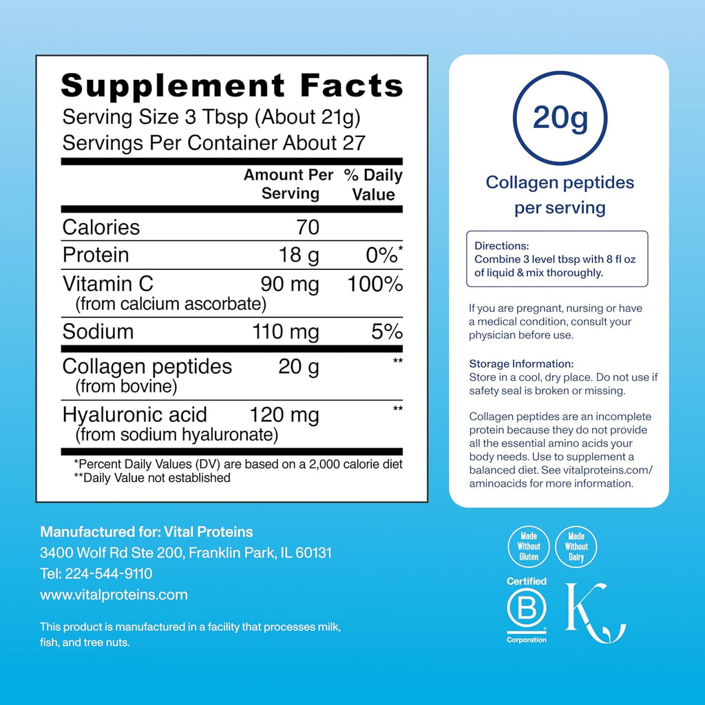 Vital Proteins Unflavored Collagen Peptides, 20 OZ