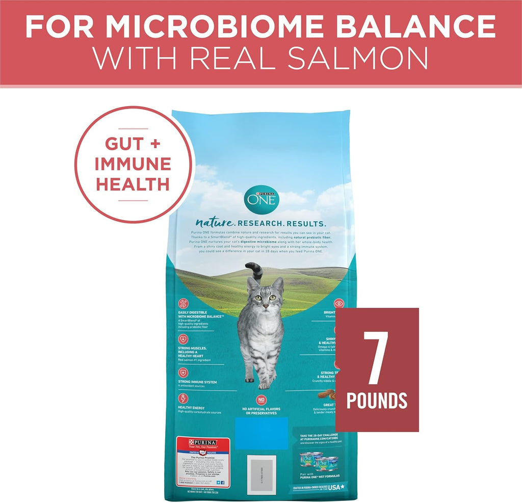 *Purina ONE Natural Dry Cat Food, Tender Selects Blend With Real Salmon - 7 lb. Bag