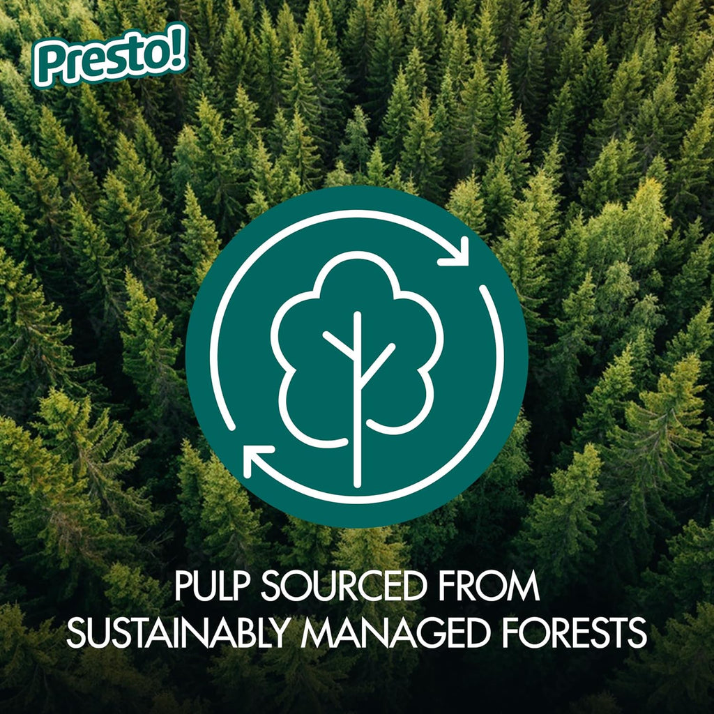 Presto! Flex-a-Size Paper Towels, 158 Sheet Huge Roll, 12 Rolls (2 Packs of 6), Equivalent to 38 Regular Rolls, White