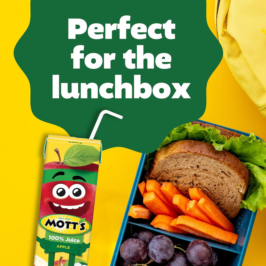 Mott's 100% Original Apple Juice, 6.75 Fl Oz Boxes, 32 Count (4 Packs Of 8), 2 Servings Of Fruit, 100% Fruit Juice, Gluten-free, Caffeine-free, Kosher, Contains No Artificial Colors Or Sweeteners