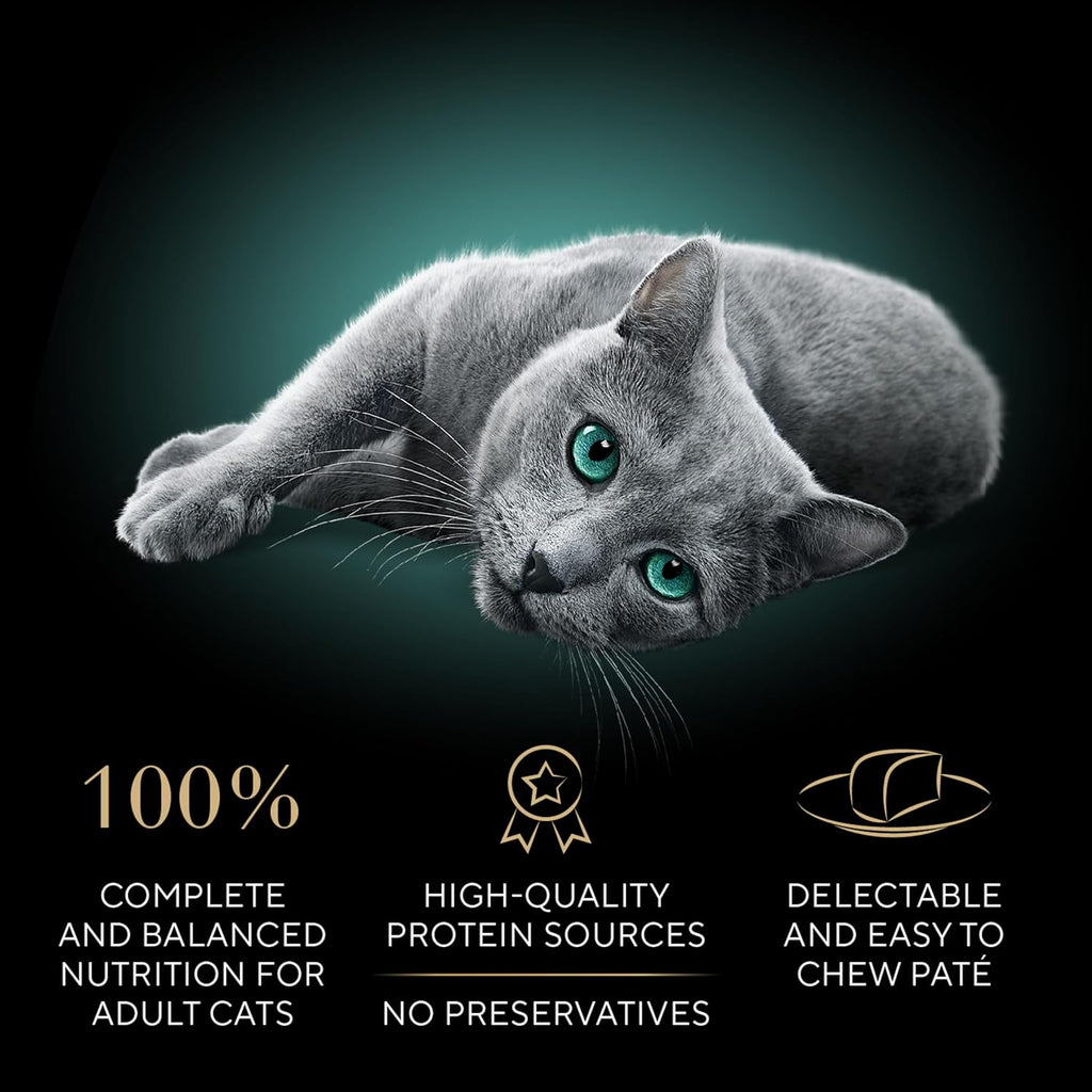 **Sheba Perfect Portions Wet Cat Food Pate with Sustainable Salmon, Signature Seafood Entree, and Tender Whitefish and Tuna Entree Variety Pack, 2.6 oz. Twin Pack Trays (24 Count, 48 Servings)