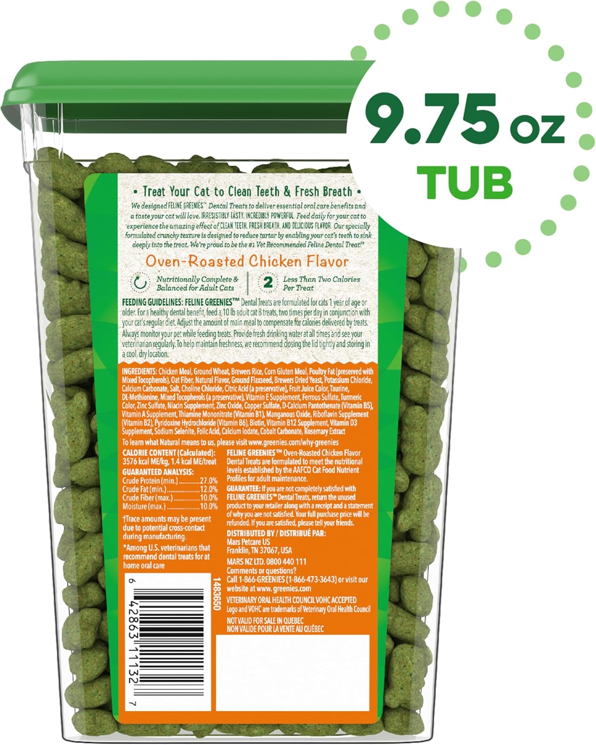 Greenies™ Feline Dental Treats – Oven Roasted Chicken Flavor™