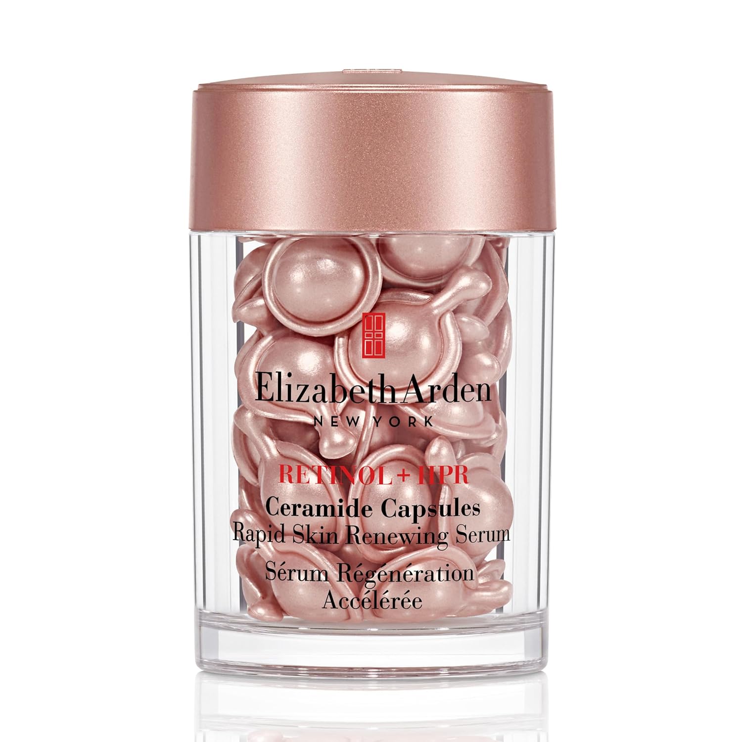 Elizabeth Arden Retinol + HPR Ceramide Rapid Skin Renewing Anti-Aging Face Serum Capsules, Fine Lines & Wrinkles Treatment with Peptides, Vitamin E, & Niacinamide