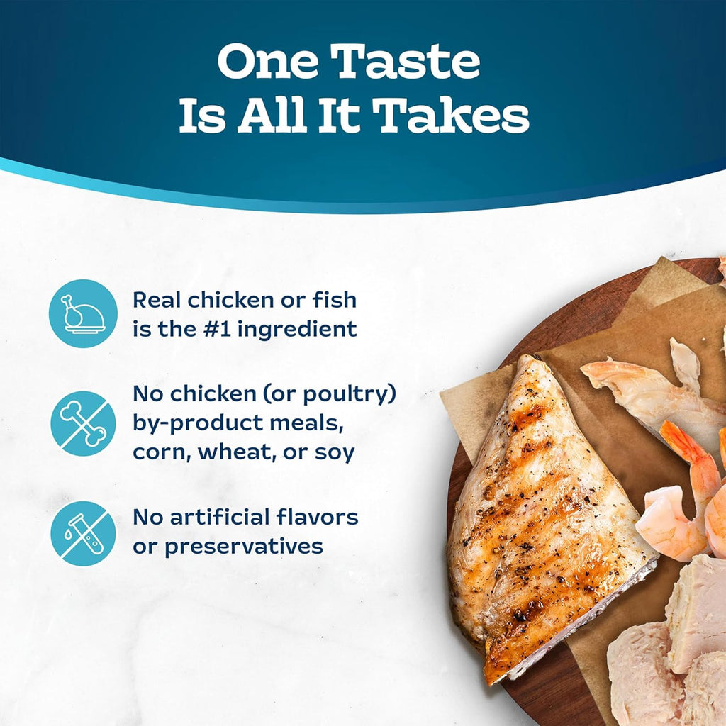 *Blue Buffalo Tastefuls Flaked Wet Cat Food Variety Pack, Made with Natural Ingredients, Tuna, Chicken, Fish & Shrimp, 3-oz Cans (12 Count, 4 of Each)