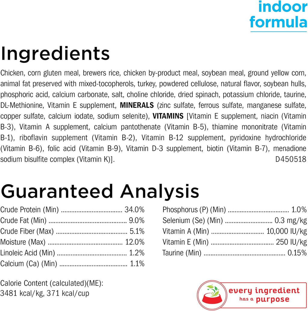 Purina Cat Chow Hairball, Healthy Weight, Indoor, Natural Dry Cat Food, Naturals Indoor - 13 lb. Bag - Premium Indoor Cat Food™