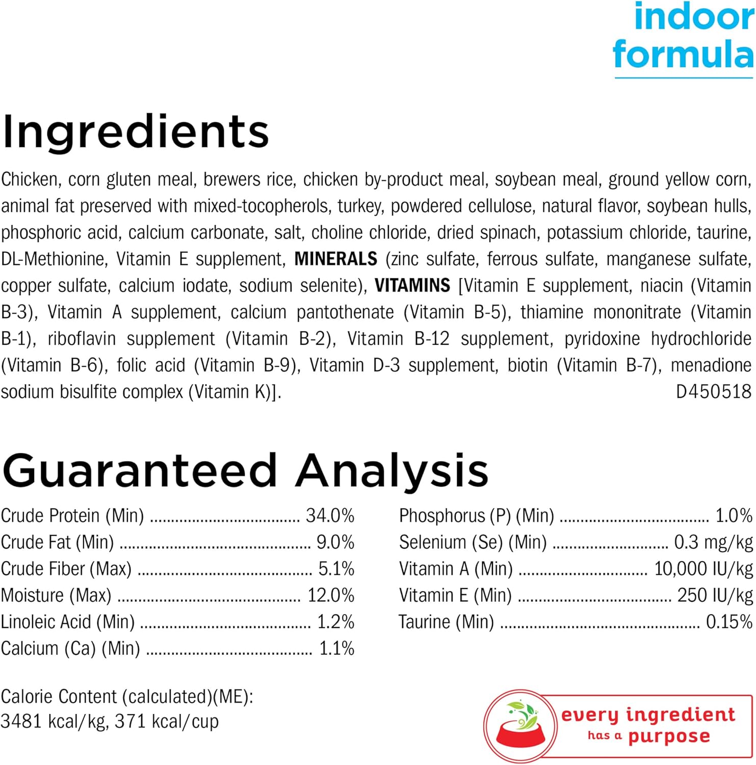 Purina Cat Chow Hairball, Healthy Weight, Indoor, Natural Dry Cat Food, Naturals Indoor - 13 lb. Bag - Premium Indoor Cat Food™