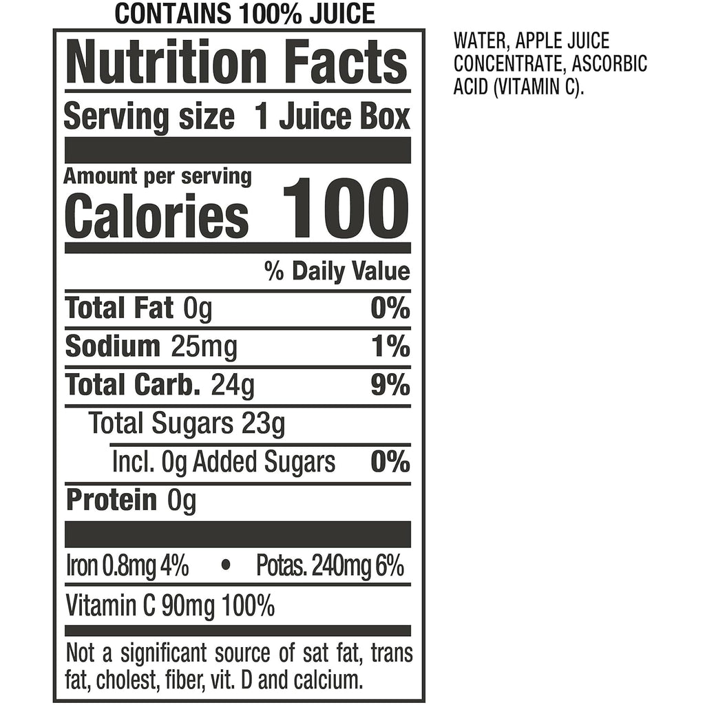 Mott's 100% Original Apple Juice, 6.75 Fl Oz Boxes, 32 Count (4 Packs Of 8), 2 Servings Of Fruit, 100% Fruit Juice, Gluten-free, Caffeine-free, Kosher, Contains No Artificial Colors Or Sweeteners
