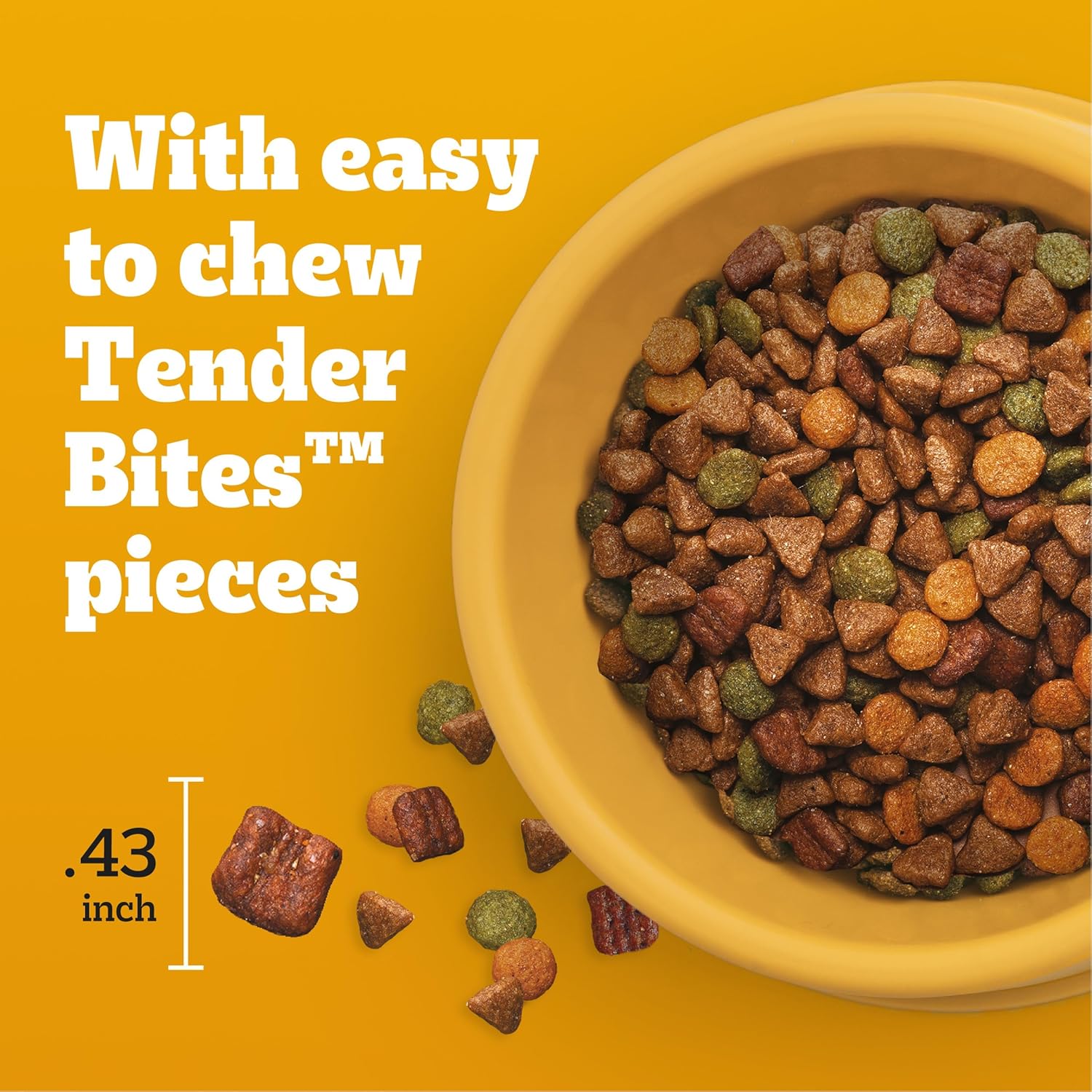 Pedigree with Tender Bites for Small Dogs Adult Dry Dog Food, Chicken and Steak Flavor, 3.5 lb. Bag