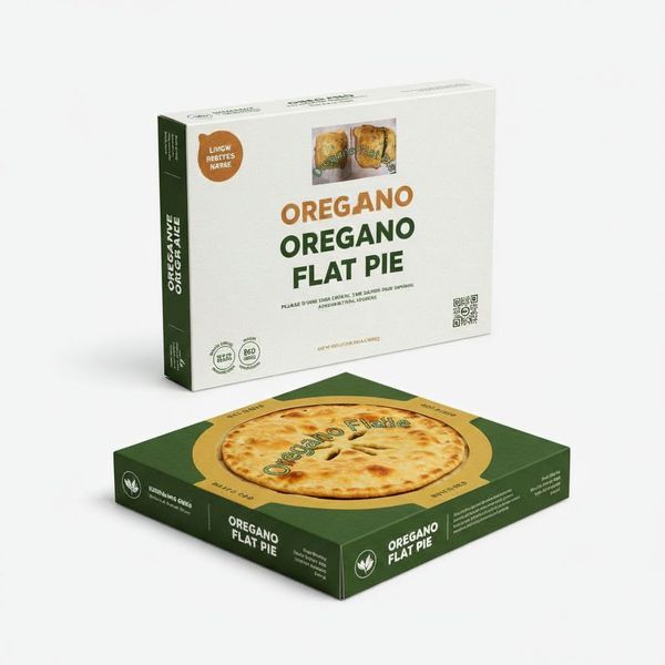 Large Cheese Flatbread Pie - Healthy Vegan Food and Snack Stuffed with Tasty Cheese