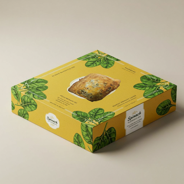 Small Spinach Flatbread Pie - Healthy Vegan Food and Snack Stuffed with Spinach Recipe