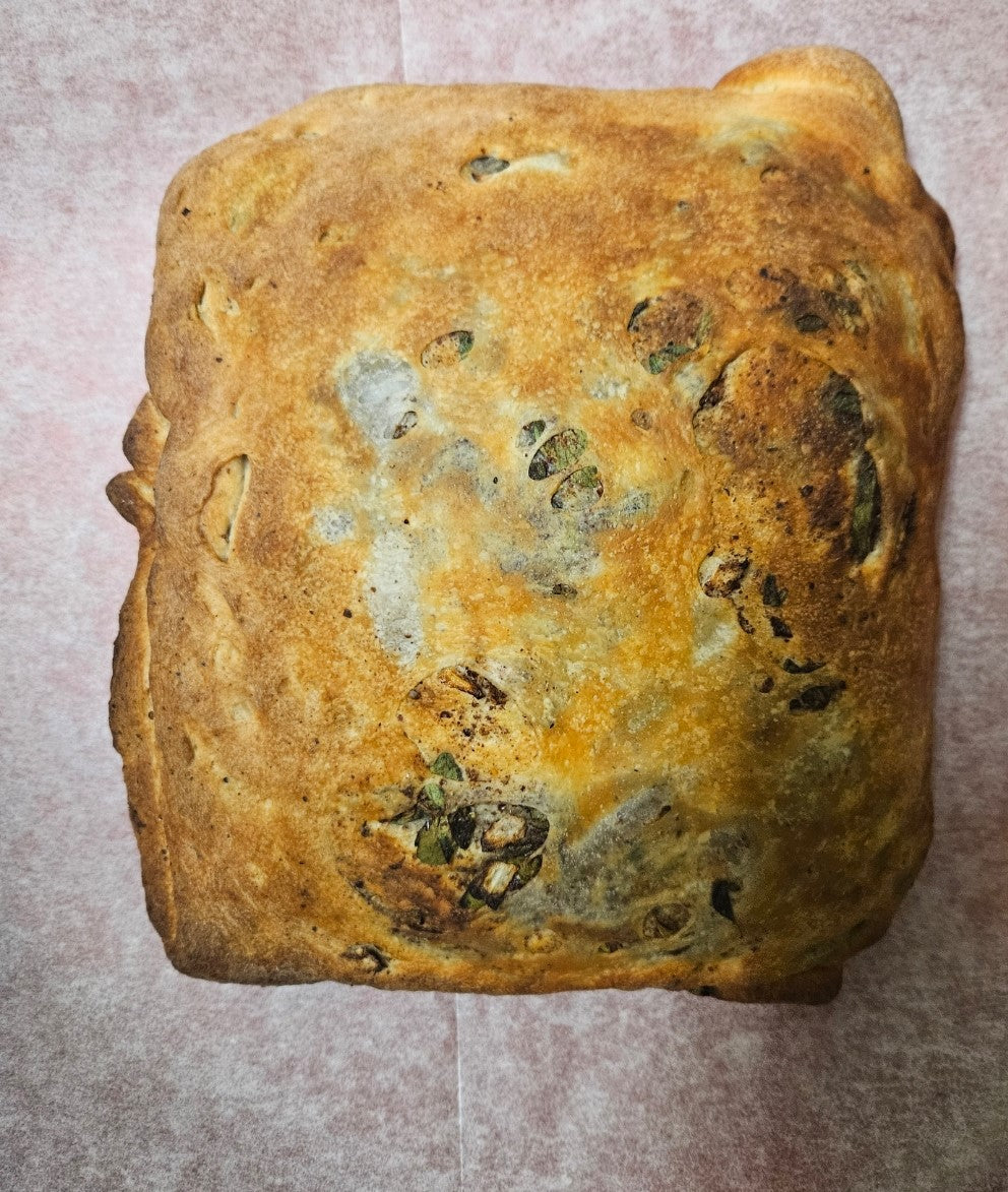 Large Oregano Flatbread Pie - Healthy Vegan Food and Snack Stuffed with Oregano Recipe