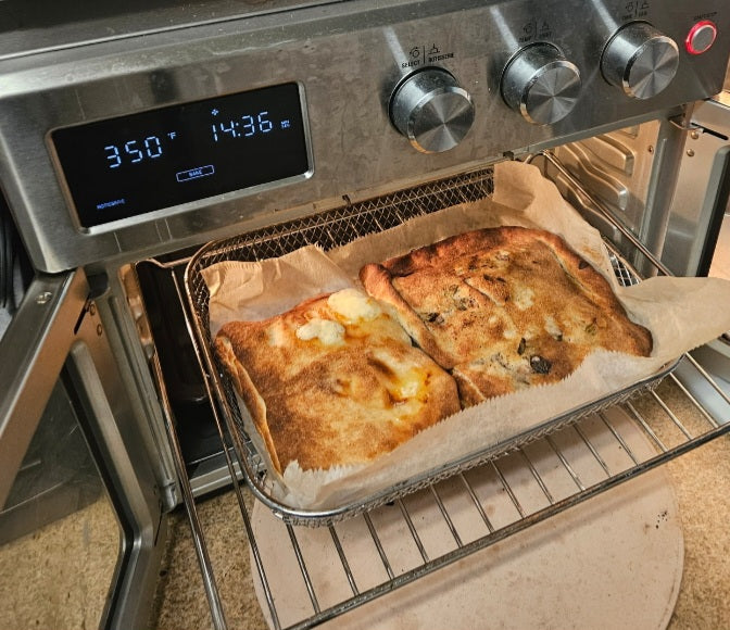 Large Cheese Flatbread Pie - Healthy Vegan Food and Snack Stuffed with Tasty Cheese